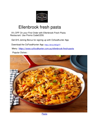 5% Off - Ellenbrook Fresh Pasta - Italian Food Ellenbrook, WA