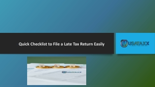 A Quick Checklist to File a Late Tax Return Easily