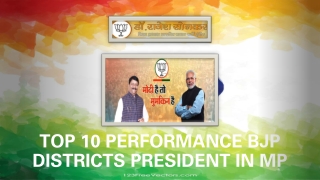 TOP 10 PERFORMANCE BJP DISTRICTS PRESIDENT IN MP