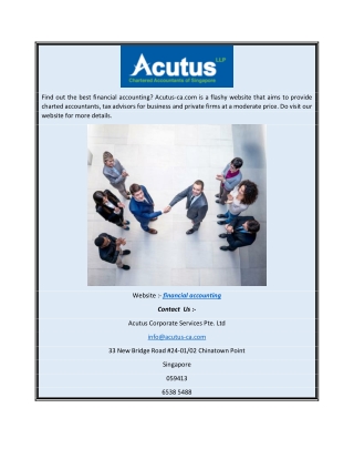 Financial Accounting | Acutus-ca.com