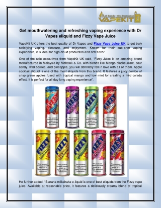 fizzy vape juice UK