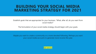 Building your social media marketing strategy for 2021