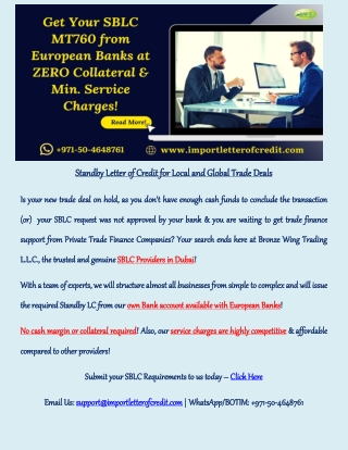 How to Get SBLC MT760 - SBLC Issuance – SBLC Process