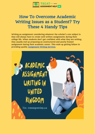 How To Overcome Academic Writing Issues as a Student_ Try These 4 Handy Tips