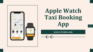 Apple Watch Taxi Booking App