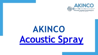 Acoustic Spray | AKINCO