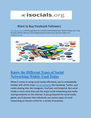 Want to Buy Facebook Followers