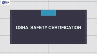 Osha  Safety Certification