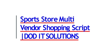Best Sports Store Shopping Script - Readymade Clone Script