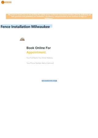 Fence Installation Milwaukee PPT