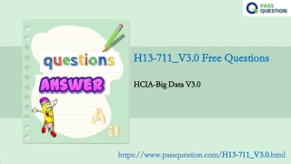 2021 HCIA-Big Data V3.0 H13-711_V3.0 Questions and Answers