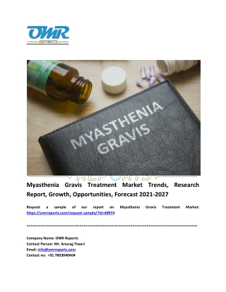 Myasthenia Gravis Treatment Market Analysis and Forecast 2021-2027