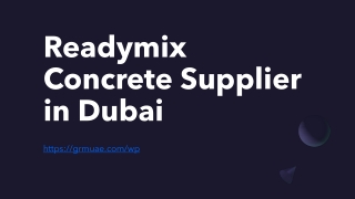 Readymix Concrete Supplier in Dubai