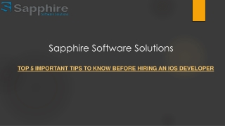Top 5 Important Tips To Know Before Hiring An iOS Developer