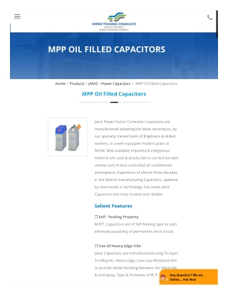 MPP Oil Filled Capacitors