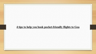 4 tips to help you book pocket-friendly flights to Goa