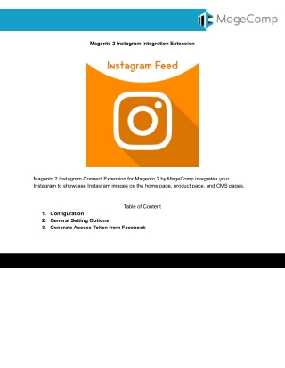 Magento 2 Instagram Feed