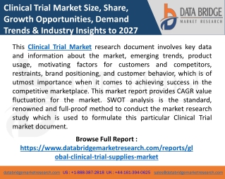 Clinical Trial Supplies Market Catalent, Inc., Almac Group, Biocair