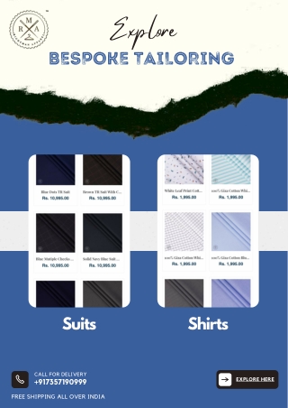 Men's Tailor-Made Suits at its Best - RMA