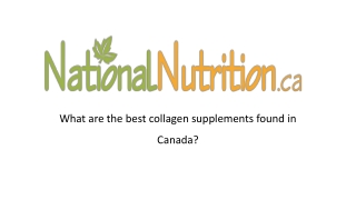 What are the best collagen supplements found in Canada