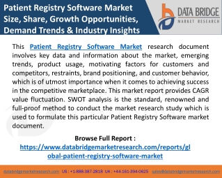 Patient Registry Software Market Top Players:  Global Vision Technology