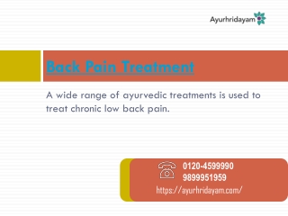 Choose Ayurvedic Clinic in Noida For Best Back Pain Treatment