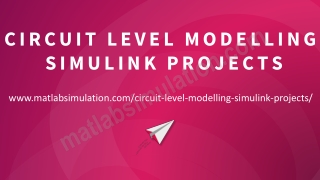 Circuit Level Modelling Simulink Projects