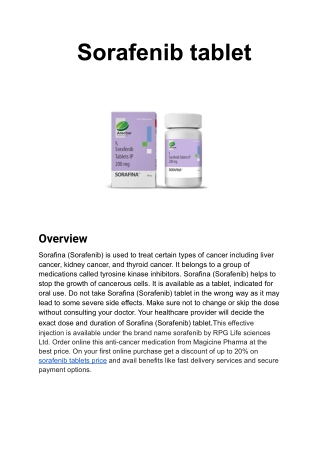 Sorafenib tablet