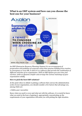 What is an ERP system and how can you choose the best one for your business?