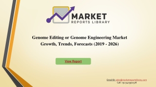 Genome Editing or Genome Engineering Market _PPT