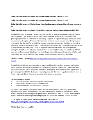 Global Optical Interconnect Market pdf