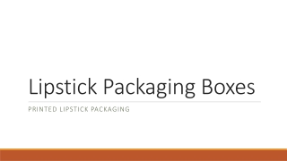 Lipstick Packaging Boxes