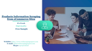 Products Information Scraping from eCommerce Sites