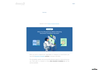 What You Should Know Before Selecting Document Translation Services