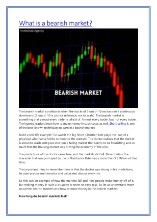 What is a bearish market