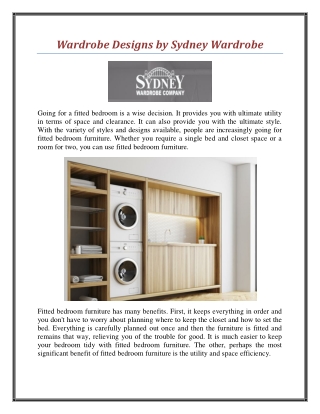 Sydney Wardrobe Design