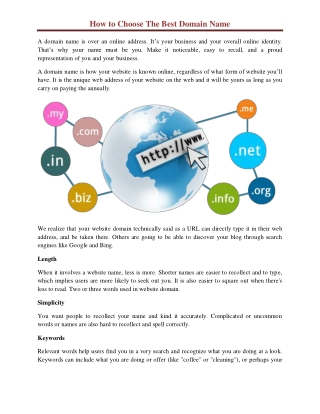 How to Choose The Best Domain Name (1)