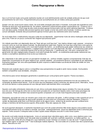 Reprogramar a Mente Para Ganhar Dinheiro