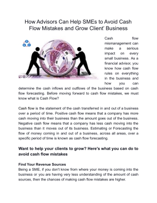 Grow Your Client’ Business By Avoiding Cash Flow Mistakes! See How