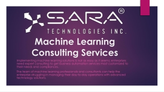 Machine Learning Consulting Services