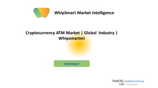 Cryptocurrency ATM Market  competitive analysis & industry trends