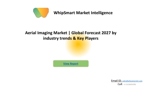 Aerial Imaging Market  Global Forecast 2027 by industry trends & Key Players