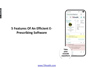 5 Features Of An Efficient E-Prescribing Software