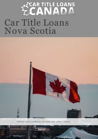 Car Title Loans Nova Scotia