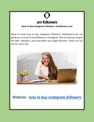 How to Buy Instagram Followers | Smfollowers.net