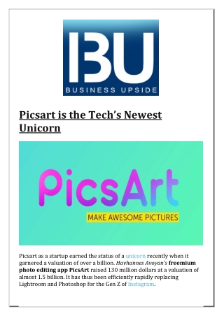 Picsart is the Techs Newest Unicorn
