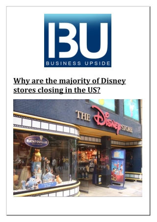 Why are the majority of Disney stores closing in the US