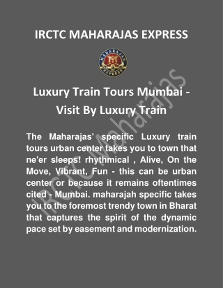 Luxury Train Tours Jodhpur - Visit By Luxury Train Jodhpur