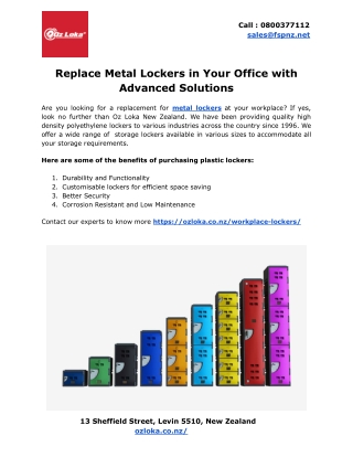 Replace Metal Lockers in Your Office with Advanced Solutions