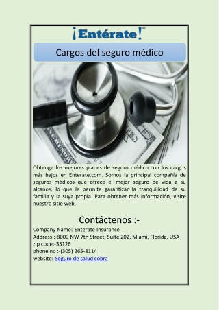 Cargos del seguro médico